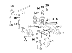 Front suspension. Suspension components.