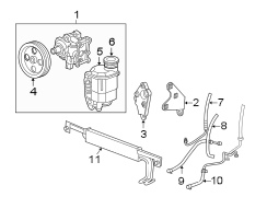 STEERING GEAR & LINKAGE. PUMP & HOSES.