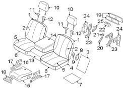 SEATS & TRACKS. FRONT SEAT COMPONENTS.