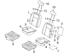 SEATS & TRACKS. FRONT SEAT COMPONENTS.