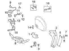 STEERING COLUMN. SHROUD. SWITCHES & LEVERS.