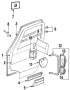 FRONT DOOR. DOOR & COMPONENTS. EXTERIOR TRIM. OUTSIDE MIRRORS.