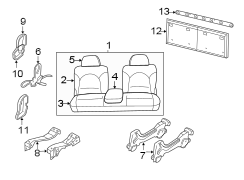 SEATS & TRACKS. REAR SEAT COMPONENTS.