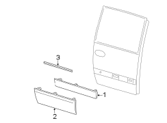 SIDE LOADING DOOR. EXTERIOR TRIM.