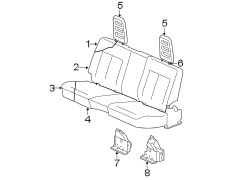 SEATS & TRACKS. REAR SEAT COMPONENTS.