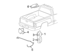 REAR LAMPS. HIGH MOUNTED STOP LAMP. LICENSE LAMPS. TAIL LAMPS.