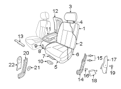 SEATS & TRACKS. FRONT SEAT COMPONENTS.