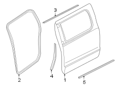 REAR DOOR. DOOR & COMPONENTS.