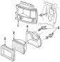 FRONT LAMPS. HEADLAMP COMPONENTS.