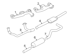 EXHAUST SYSTEM. EXHAUST COMPONENTS.