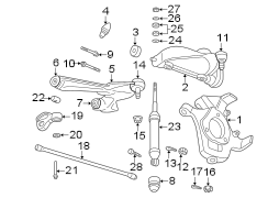 FRONT SUSPENSION. SUSPENSION COMPONENTS.