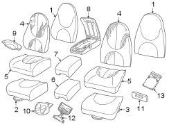 SEATS & TRACKS. FRONT SEAT COMPONENTS.