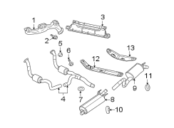 EXHAUST SYSTEM. EXHAUST COMPONENTS. EXHAUST MANIFOLD.