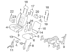 SEATS & TRACKS. REAR SEAT COMPONENTS.