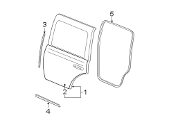 REAR DOOR. DOOR & COMPONENTS.