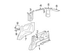 QUARTER PANEL. INTERIOR TRIM.