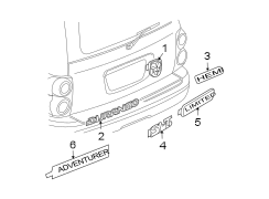 LIFT GATE. EXTERIOR TRIM.