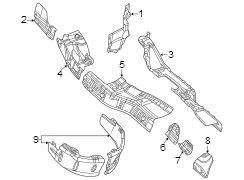 Exhaust system. Heat shields.