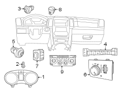 INSTRUMENT PANEL. CLUSTER & SWITCHES.