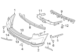 REAR BUMPER. BUMPER & COMPONENTS.