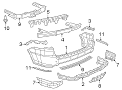 REAR BUMPER. BUMPER & COMPONENTS.