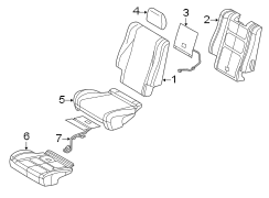 SEATS & TRACKS. REAR SEAT COMPONENTS.