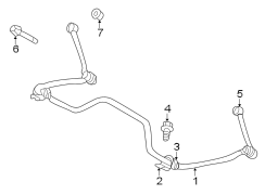 REAR SUSPENSION. STABILIZER BAR & COMPONENTS.