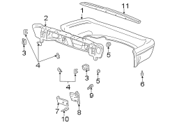 REAR BUMPER. BUMPER & COMPONENTS.