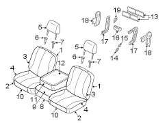 SEATS & TRACKS. FRONT SEAT COMPONENTS.