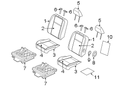 SEATS & TRACKS. FRONT SEAT COMPONENTS.