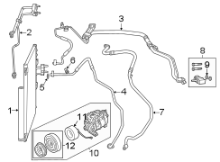 (A/C). Air. Suction. Conditioning. Hose. pipe. Refrigerant. Line. A/C Refrigerant Suction.