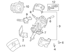 SHROUD. STEERING COLUMN ASSEMBLY. SWITCHES & LEVERS.