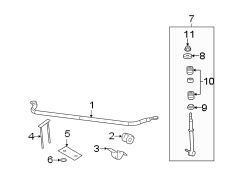 FRONT SUSPENSION. STABILIZER BAR & COMPONENTS.