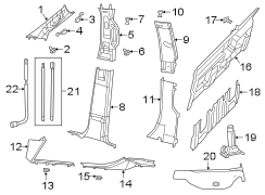 Body C-Pillar Trim Panel Cap (Rear)