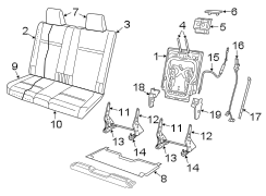 SEATS & TRACKS. REAR SEAT COMPONENTS.