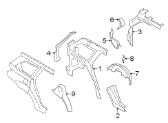 QUARTER PANEL. INNER STRUCTURE.