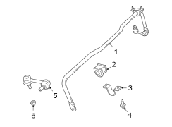 REAR SUSPENSION. STABILIZER BAR & COMPONENTS.