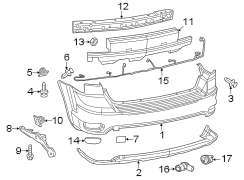 REAR BUMPER. BUMPER & COMPONENTS.