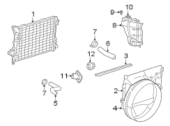 Radiator & components. Sunroof.