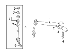 FRONT SUSPENSION. STABILIZER BAR & COMPONENTS.