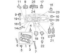 INSTRUMENT PANEL. CLUSTER & SWITCHES.