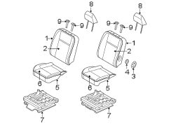 SEATS & TRACKS. FRONT SEAT COMPONENTS.