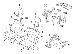 SEATS & TRACKS. FRONT SEAT COMPONENTS.