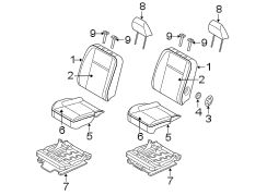 SEATS & TRACKS. FRONT SEAT COMPONENTS.