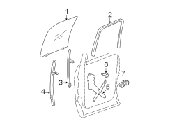 REAR DOOR. GLASS & HARDWARE.