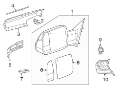 Image of Door Mirror image for your 2005 Ram 2500   