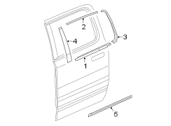 Image of Door Molding (Rear, Lower) image for your 2023 Ram 1500 3.0L EcoDiesel V6 DIESEL A/T RWD Laramie Crew Cab Pickup Fleetside 