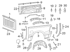 Image of Truck Bed Panel Reinforcement (Lower) image