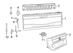 Image of Striker. Screw. Tailgate. A Screw that is used to. image for your 2023 Ram 1500 3.0L EcoDiesel V6 DIESEL A/T RWD Laramie Crew Cab Pickup Fleetside 