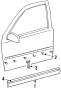 Cladding mount stud. Molding screw. (Lower)